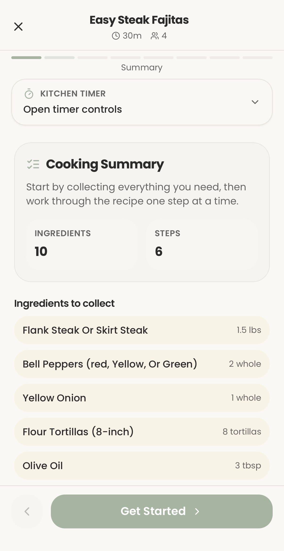 Carry the plan into cooking